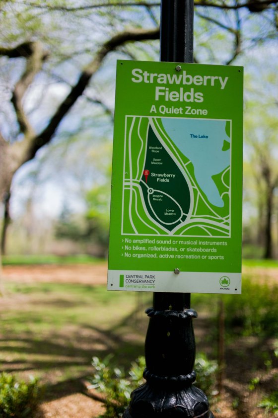 strawberry fields and the Lennon memorial
