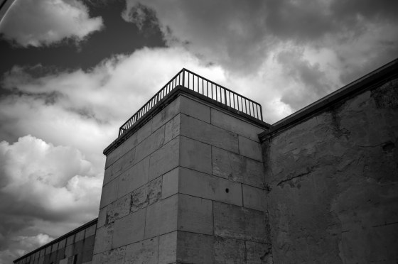 From below, the Fuehrer would have cut an imposing figure standing up there...