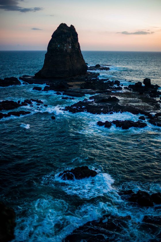 rocky shoreline at papuma