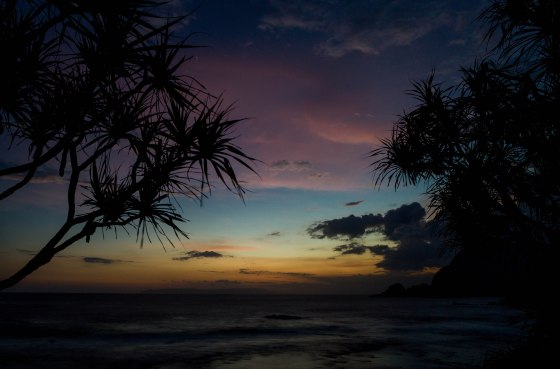 the colours of the fading light were enchanting