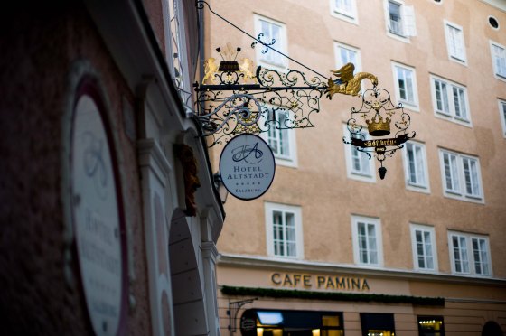 the old Alstadt Hotel next to the river...