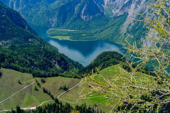 view of Konigsee from the top