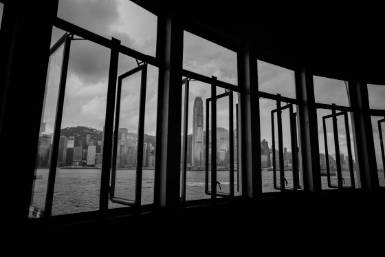 The waiting area to board the ferry