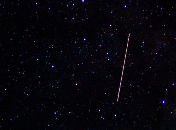 The star studded night sky with shooting star