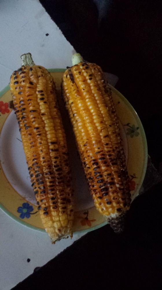 barbecued corn..talk about memorable food moments...didn't need sugar or butter...just au naturel