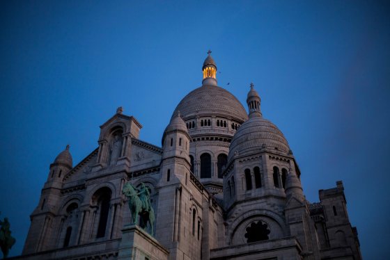 the church was still iluminated