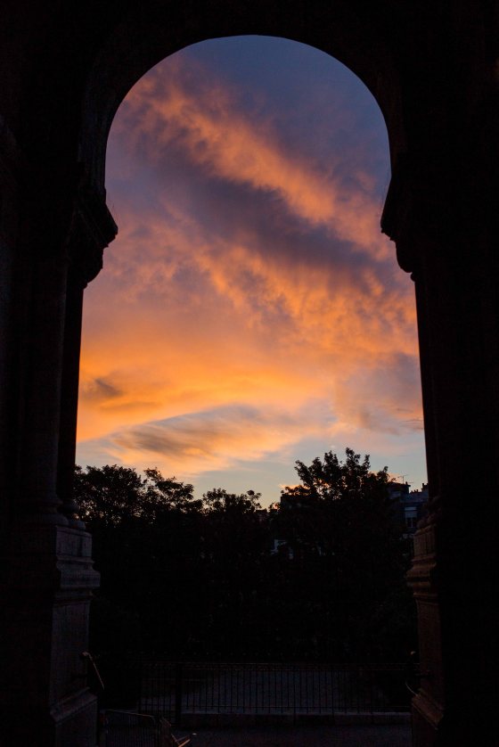 view through the arch 