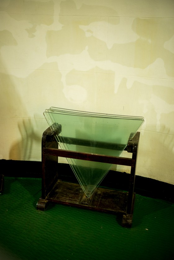 stocks of glass panes for the cockpit at the top in case of breakage