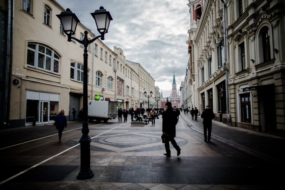 one of the streets leading to the Red Square