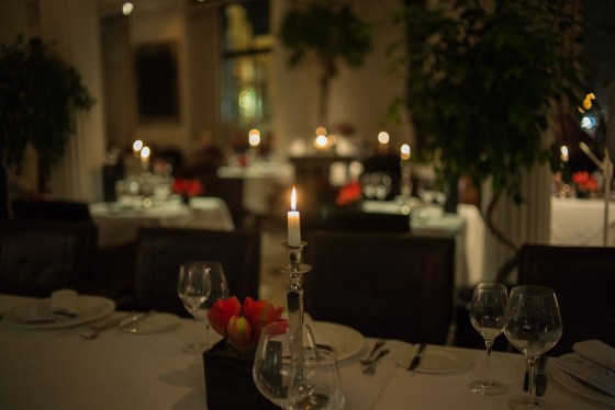 place settings at the Bolshoi restaurant