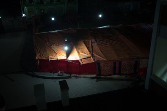 they were housed in hired tents as many had come from afar