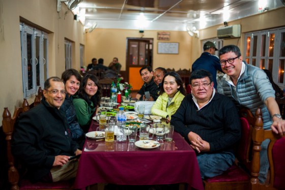 the team breaking for lunch in between surgeries