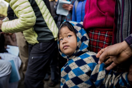 This was his 4 year old daughter whom he had never seen before! 