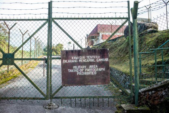 the gate at the radar station