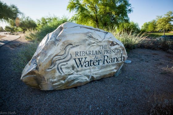 the main entrance to the Gilbert Water Ranch Riparian Preserve