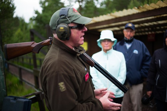Our instructor Jon teaching us the finer points of shooting