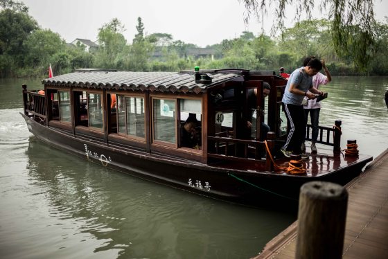 Tour boat around the wetlands..there is a silly rule that disallows passengers from sitting or standing outside and insists that all passengers remain inside the cabin....the boat captain was a dour character who would not have it otherwise...sigh